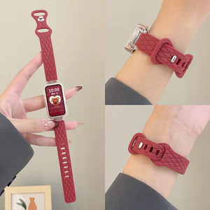 Dây đeo silicon bện cho Huawei Band 10/9/8/7/6, vòng tay thể thao, kèm vỏ đồng hồ