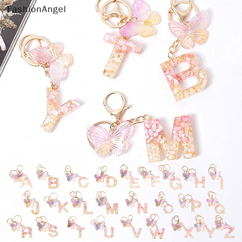 Móc khóa nhựa FashionAngel Pink Dream 26 chữ A đến Z