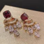 Bông tai tua rua thả nước Zircon Bông tai sang trọng nhẹ thời trang thanh lịch