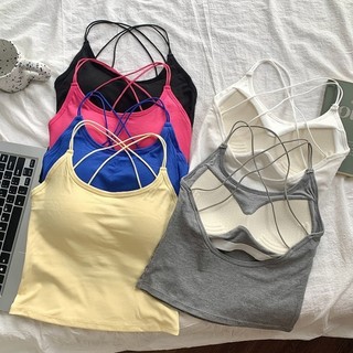 Áo Vest nữ mùa hè thể thao Yoga có miếng đệm ngực