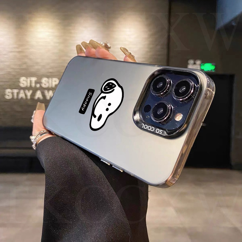 Ốp điện thoại mờ Snoopy Charlie Brown cho Samsung Galaxy S10 S20 S21 S22 S23 S24 Plus Ultra S21 S23 FE Note 20 Ultra Note 9 Ốp lưng chống sốc cao cấp