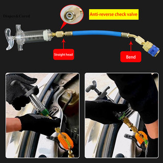 Diaper & CORED Car A / C Oil / Dye Injector 30Ml 1Oz Với Bộ Chuyển Đổi Khớp Nối Nhanh Mặt Thấp 1 / 4 Điều Hòa Không Khí Ô Tô Dầu Tiêm YTH