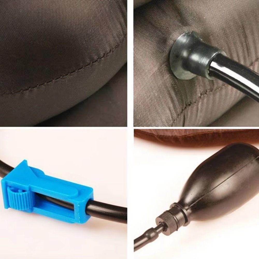 DONOVANQQ Cáng Cổ Không Khí Bơm Hơi, Thiết Bị Thiết Bị Lực Kéo Cổ Thoải Mái 3 Lớp, Bảo Vệ Thoáng Khí Bán Sang Trọng Cổ Mềm Cổ Tử Cung Gối Nam Nữ