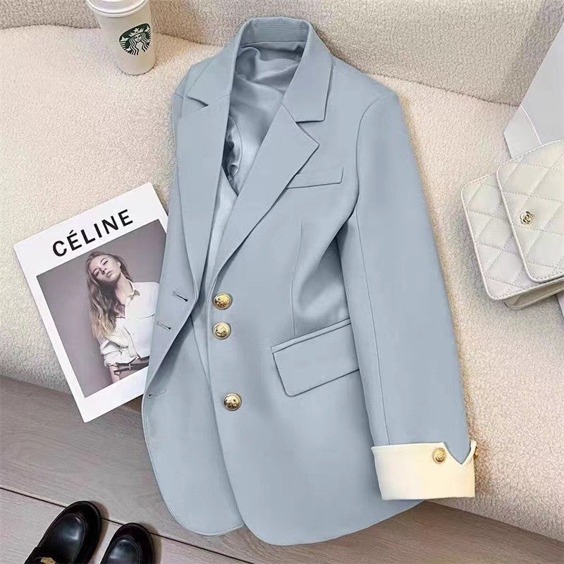 Kem Blazer Nữ Mùa Xuân 2024 Phong Cách Mới Phiên Bản Hàn Quốc Thiết Kế Niche Thời Trang Sang Trọng Đi Lại Phù Hợp Với