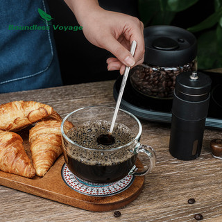 Boundless Voyage Thìa Cà Phê Titan Tay Cầm Dài Thìa Cho Cà Phê Latte, Espresso, Sôcôla Nóng, Đồ Uống Nóng, Món Tráng Miệng