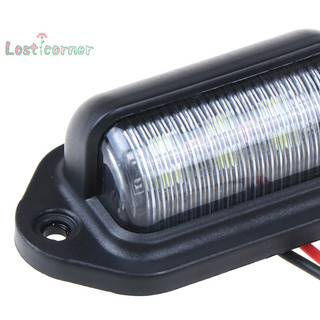 [Lostcorner] 1Pc Chống Nước 6 Đèn LED 12V Biển Số Xe Thuyền Xe Tải Trailer Đèn Bước [Mới]