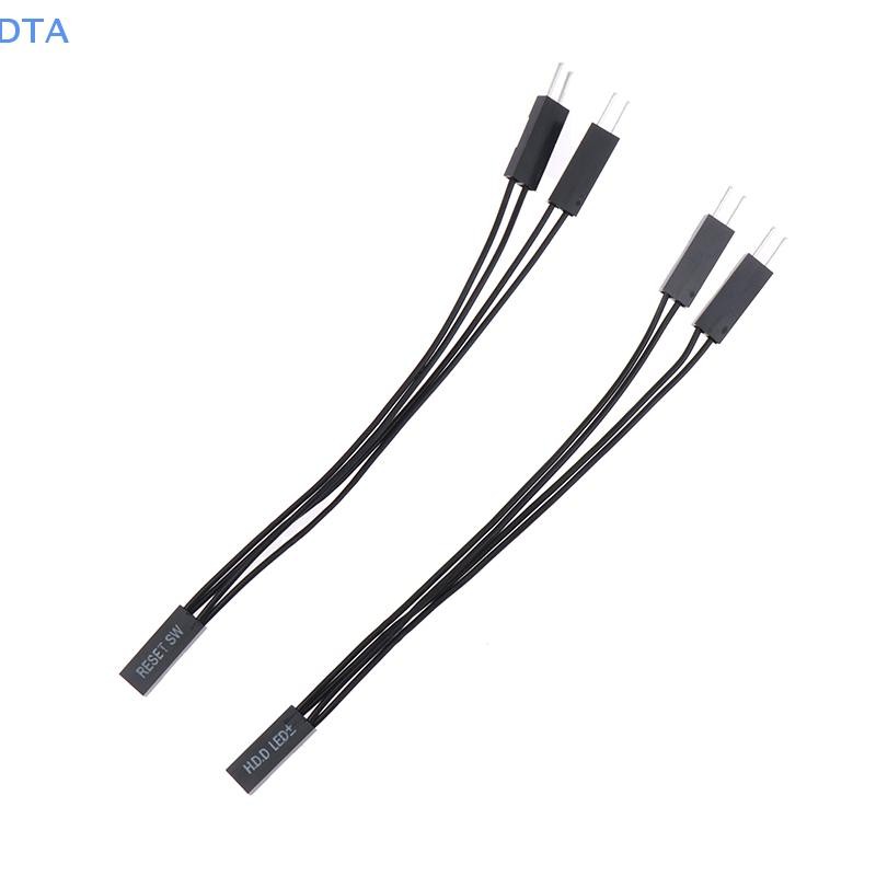 DTA Bo Mạch Chủ Nguồn SW / Đặt Lại SW / HDD LED / Đèn LED Nguồn 1 Đến 2 Cáp Chuyển Đổi Đôi Hỗ Trợ Khởi Động Kép PO