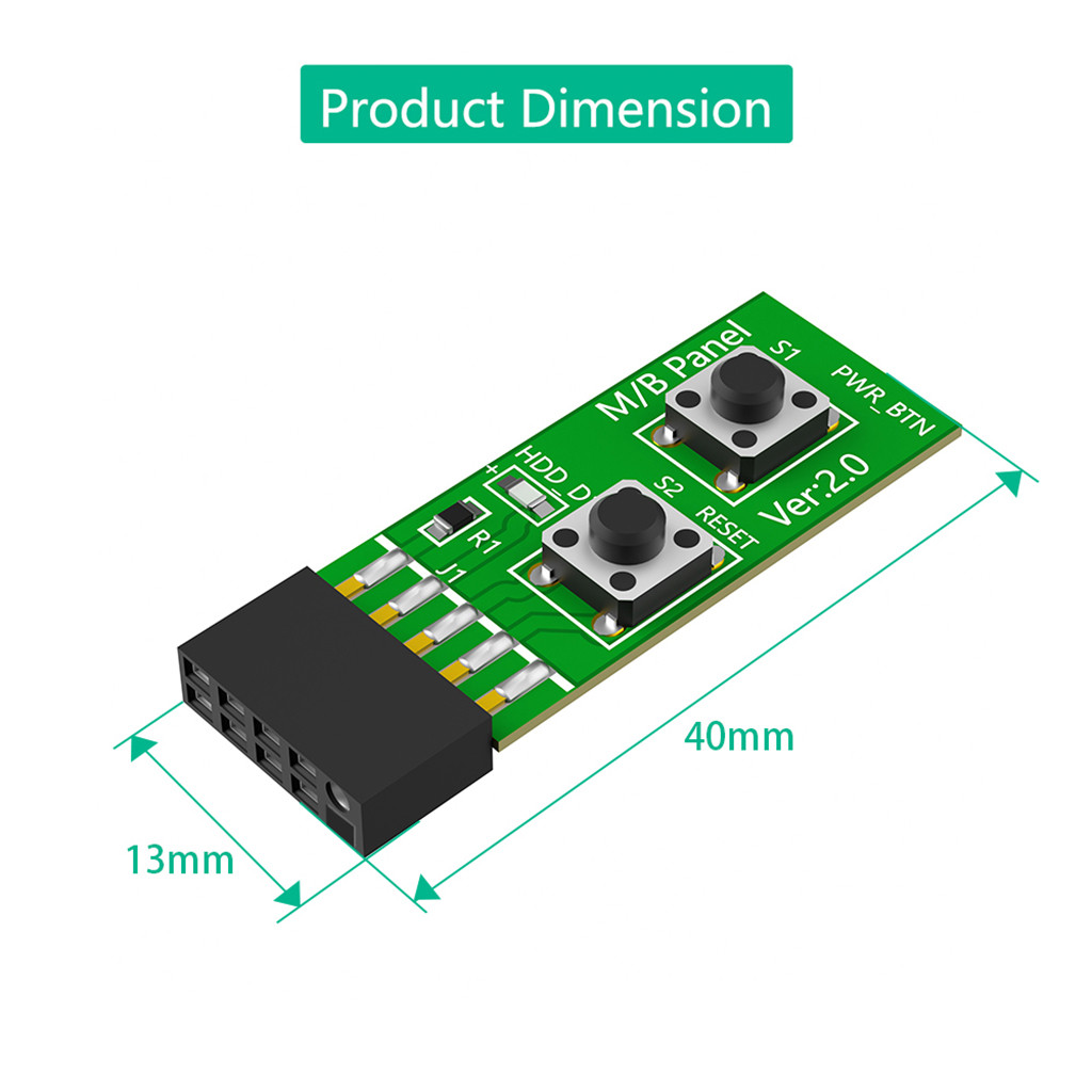 Jmt 2 * 5 Pin Reset / Bật nguồn / Tắt Thẻ chuyển đổi bảng chuyển đổi để kiểm tra BẬT / TẮT thường xuyên không có khung gầm cho máy tính để bàn / PC