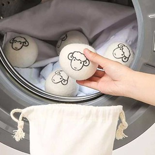 Reusable Wool Dryer Balls Softener Laundry Home Washing Fleece Dry Ball