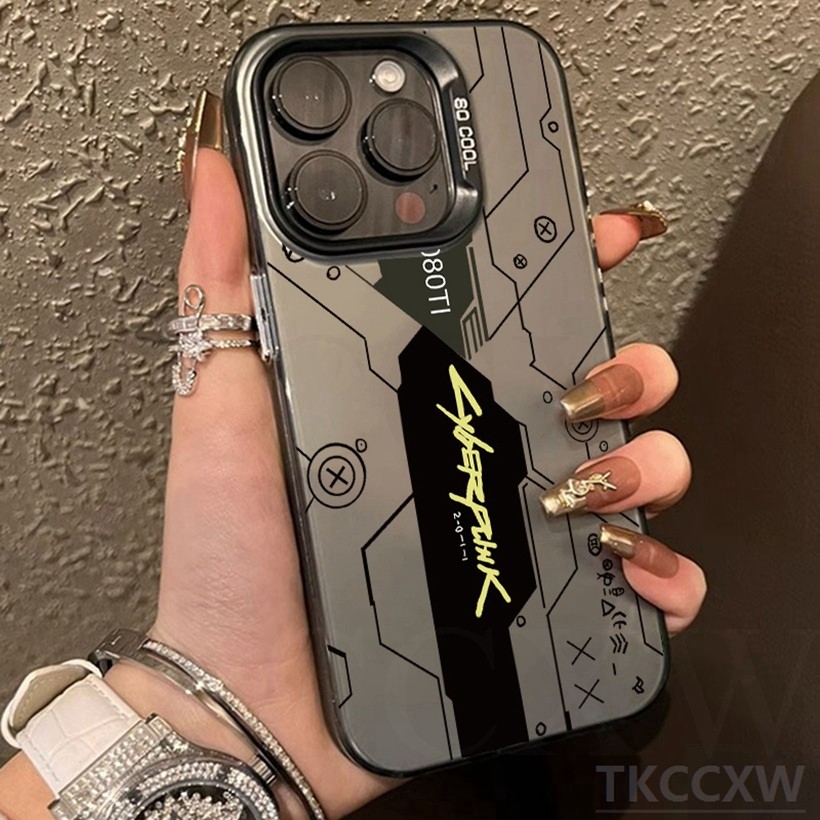 Ốp điện thoại punk lỏng không gian mạng cho Redmi K70 K60 K50 K40 K30 Pro Ultra Gaming K70E13C 12C 10C 9C 12 10 A1 A2 Vỏ bảo vệ màu bạc mờ