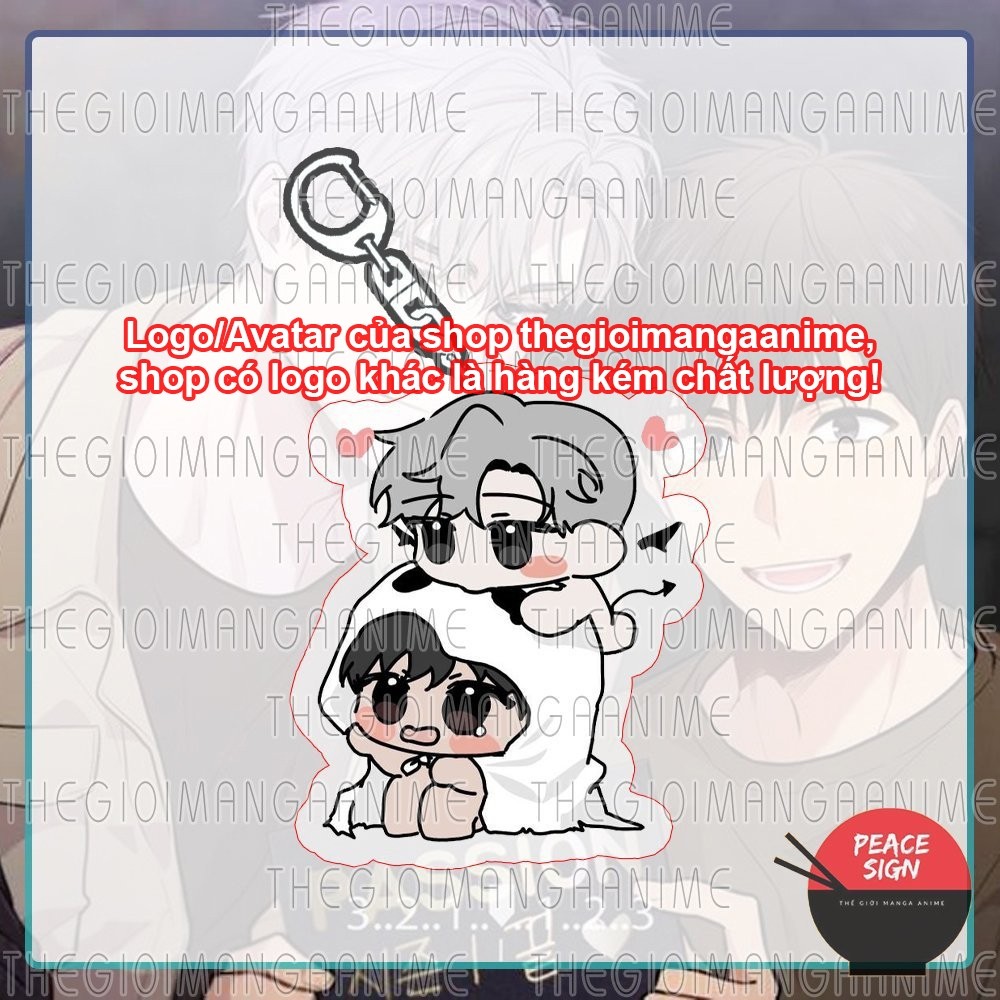 Móc khóa PASSION in hình boylove BL anime chibi mica trong acrylic dễ thương xinh xắn