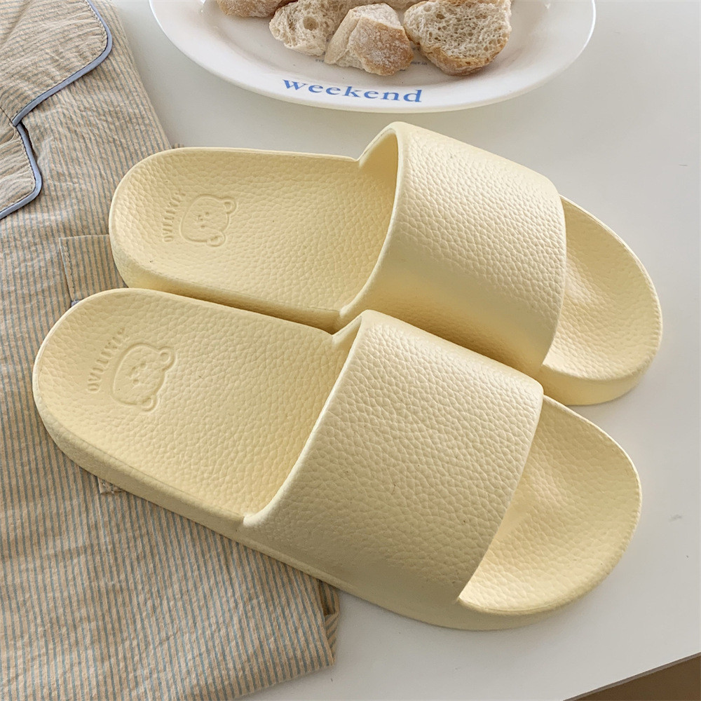 XIXITIAO Phong Cách Đơn Giản Trong Nhà Đế Mềm Thoải Mái Flip-Flops Nam Nữ Màu Trơn Giày Sandal Đế Bằng Dép