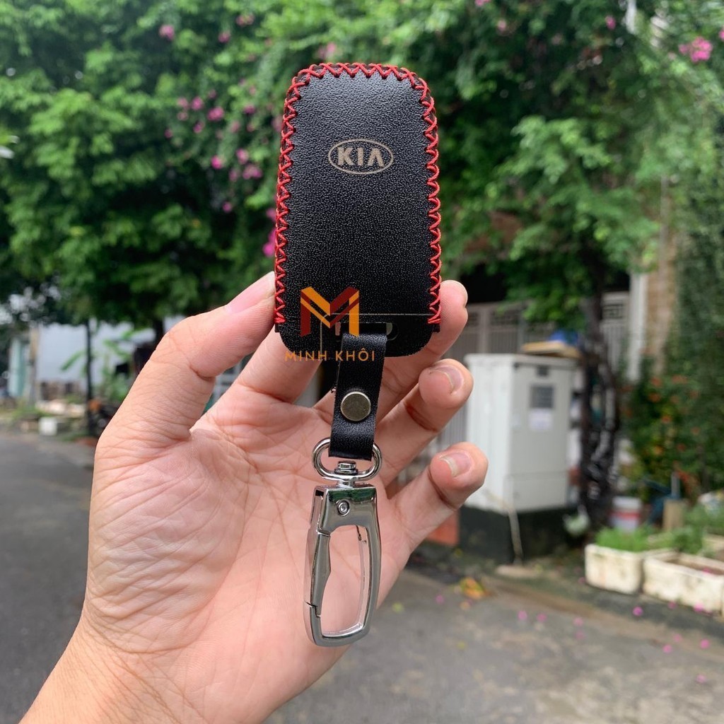 Bao da chìa khoá thông minh xe KIA Forte, Cerato, Rio bản nhập 2009-2013 Da nhập khẩu nhiều màu sắc, khâu thủ công