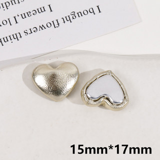 Xu hướng dễ phối phong cách cổ điển hình học màu vàng bạc vuông vải nghệ thuật cài nút Kẹp tóc hoa tai Phụ kiện trang sức DIY cho nữ