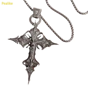 Pealike Stylish Crosss Mặt dây chuyền Vòng cổ quyến rũ Chống Tarnish Phụ kiện trang sức để biểu hiện và đức tin