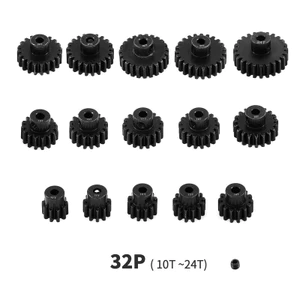 Bánh Răng Động Cơ 0.8M 32P 3.175mm 10-11-12-13-14-15T-16-17-18-19-20-21-22-23-24T 45 # Bánh Răng Thép Cứng Cho Xe RC 1 / 10