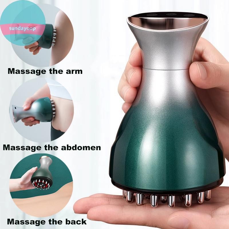 HFSHY Sạc Guasha Máy Mát Xa Định Hình Cơ Thể Làm Nóng Kinh Tuyến Cạo Bàn Chải Lymphatic Giải Độc Chế Độ Nạo vét Mỡ Đốt VN