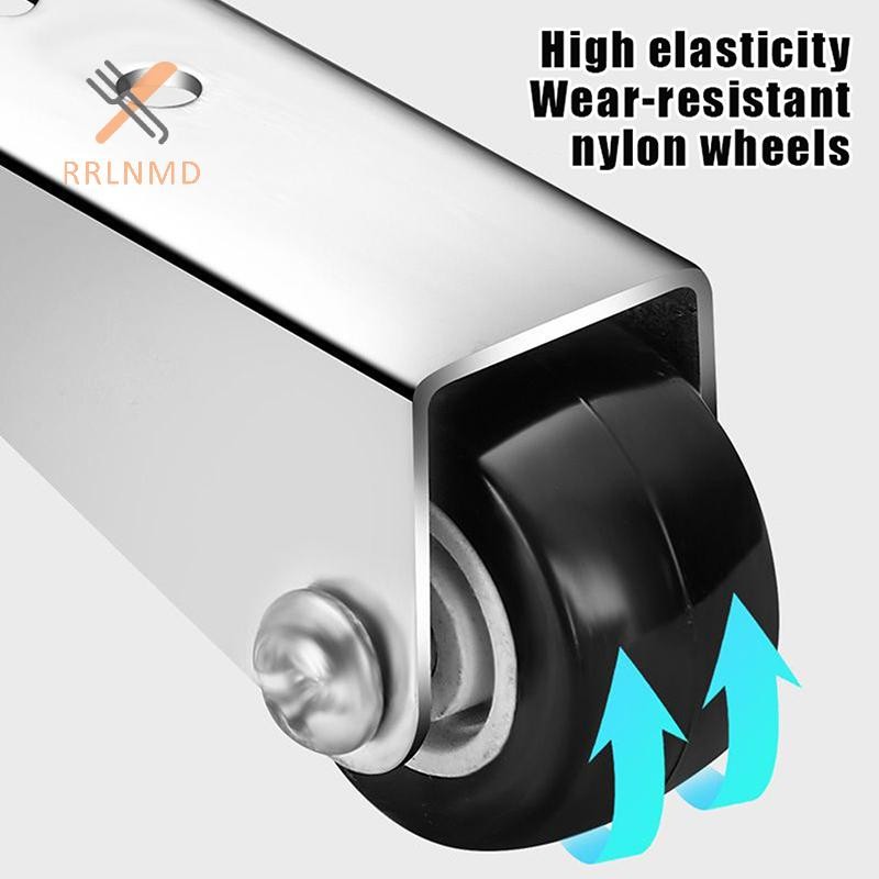 RRLNMD Nội thất im lặng Con lăn cửa hướng gắn bên Hỗ trợ bánh xe di chuyển với vít Ròng rọc thép không gỉ đa chức năng MỚI