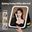 Gương Trang Điểm Để Bàn Có Đèn Led Cảm Ứng 3 Chế Độ Dinohome Đèn Kèm Sạc, Gương Mini Gấp Gọn HPS
