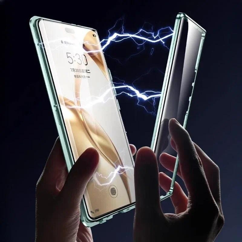 360 Full Kim Loại Từ Tính Dành Cho Honor 200 300 400 Pro Kính Hai Mặt Điện Thoại Dành Cho Honor200 Honor 200Pro Bảo Vệ Ống Kính