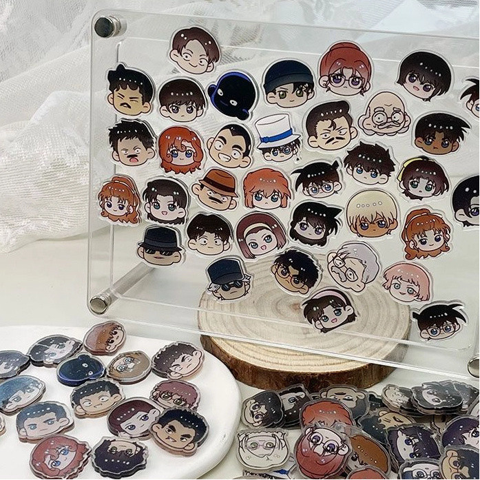 Thám Tử Lừng Danh Conan Mini Acrylic Charms Pieces – Vật liệu thủ công DIY 2cm | Kudo Shinichi, Kaito Kid, Akemi Miyano