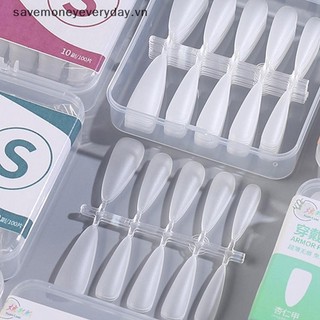 [savemoneyeveryday] 100 Chiếc Bấm Vào Đầu Móng Tay Full Cover Miếng Dán Móng Tay Giả Siêu Mỏng Gel Hệ Thống Nối Dài Móng Tay Giả Rõ Ràng Phụ Kiện Nghệ Thuật [vn]