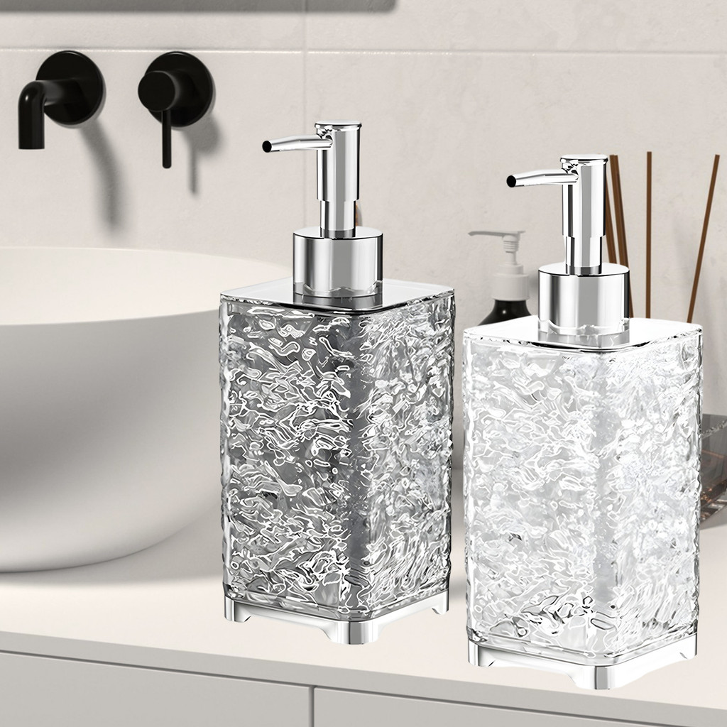 Chai đựng xà phòng loại đẩy 300ml / 400ml, Máy bơm ép chống rỉ sét tạo bọt mịn, Chất liệu PET bền để sử dụng tại nhà / văn phòng