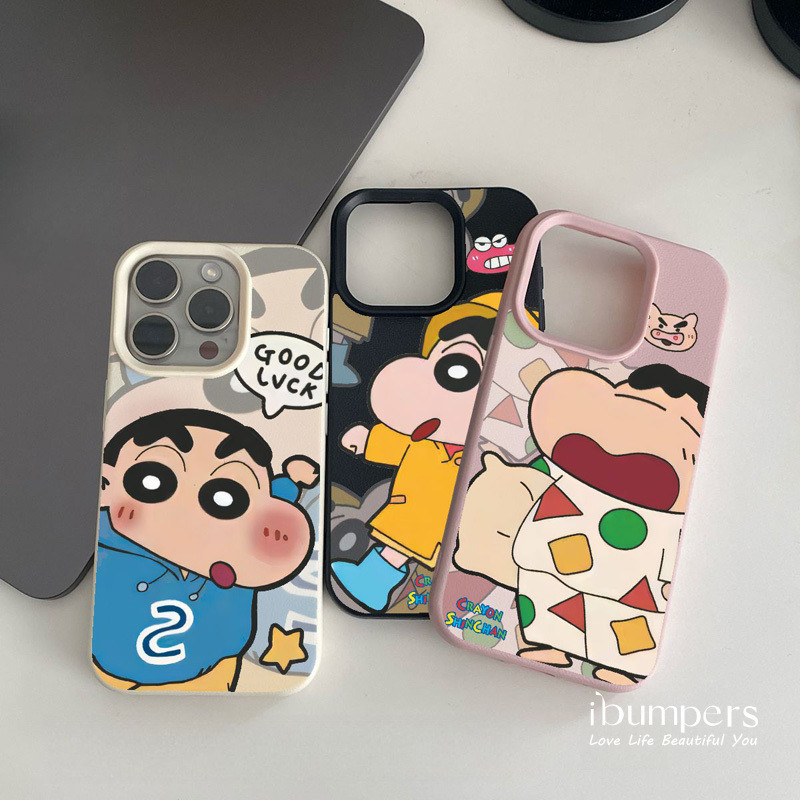 ibumpers Ốp Điện Thoại iPhone Dynamic Crayon Shin Chan Họa Tiết Cho IPhone 16 15 14 12 13 11 Pro Max IP 7 8 Plus X XS XR Ốp Lưng Mỏng Silicon Mềm Da Họa Tiết