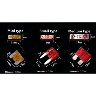 Bộ 120 Cầu Chì Dự Phòng cho Xe Hơi, Xe Máy, Xe Tải 6 thông số kỹ thuật khác nhau