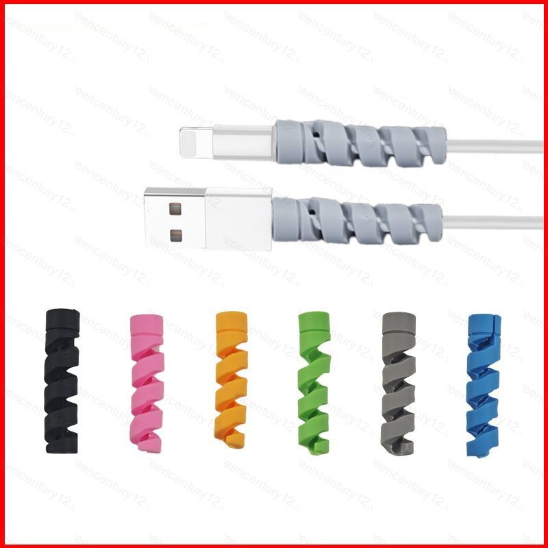 Dây dữ liệu đa năng Tay áo bảo vệ silicon Dây màu xoắn ốc Chắc chắn bền Chống vỡ