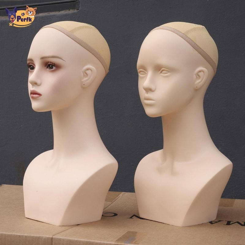 Đầu Mannequin Có Vai Nữ Đầu Giá Đỡ Sống Động Như Thật Tóc Giả Đầu Mannequin Cho Tóc Giả Trang Sức Trưng Bày Tiệm Cắt Tóc