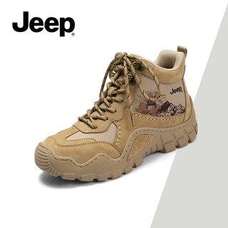 JEEP Giày Boots Nữ Thu Đông, Chống Trơn Trượt, Đế Dày, Phù Hợp Trekking
