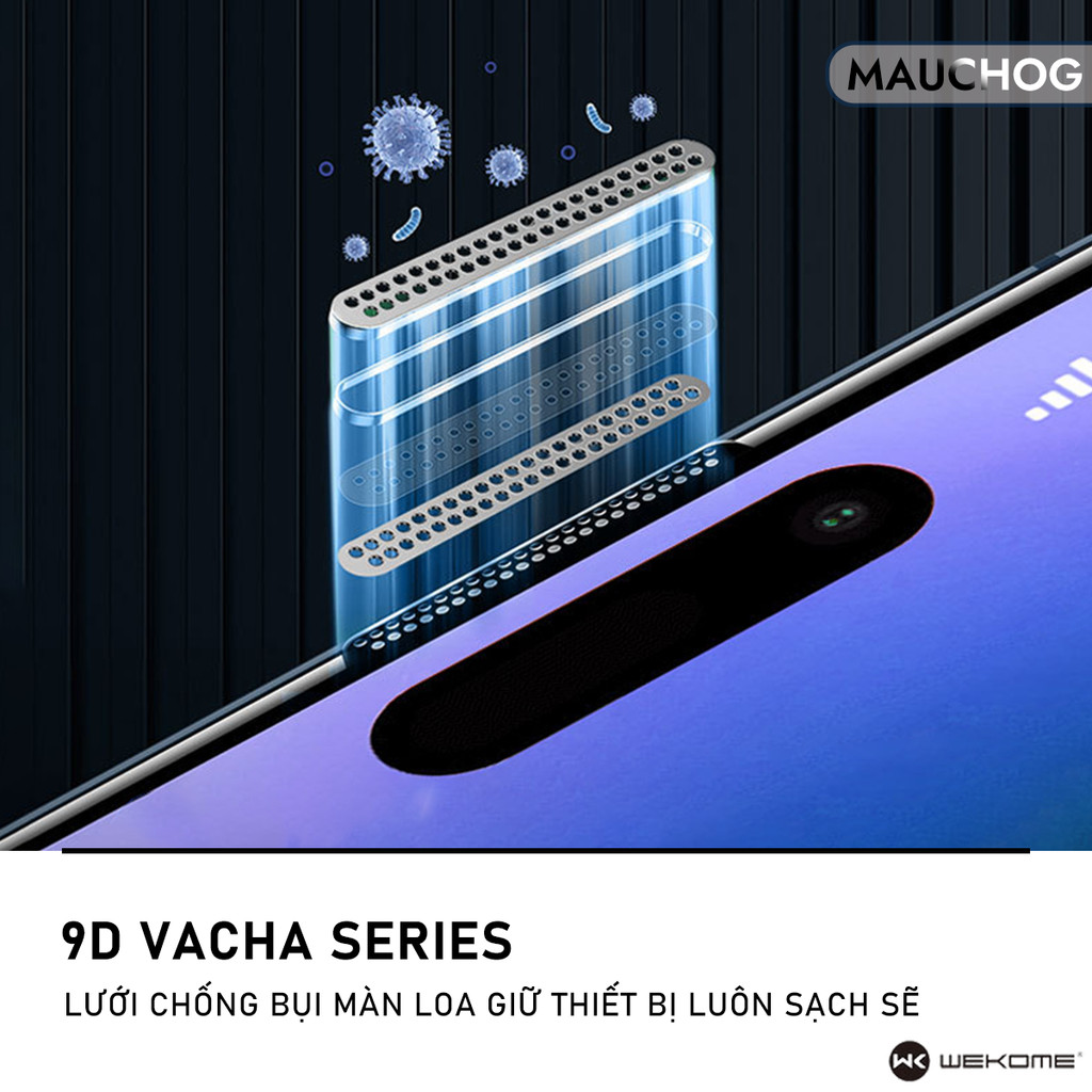 Kính Cường Lực WK Kinkong Trong Suốt Có Lưới Loa Cho Điện Thoại iPhone 17 Pro Max 16 15 14 13 12