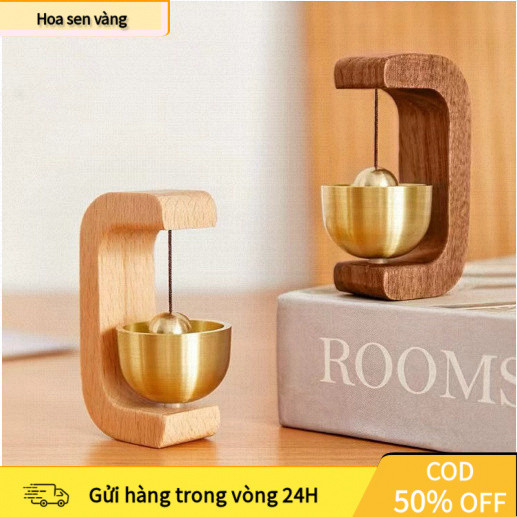 【24H】 Chuông Gió Gỗ Treo Cửa Vintage – Chuông Đồng Nhỏ Xinh, Âm Vang Nhẹ, Trang Trí Nhà Ở, Studio, Homestay