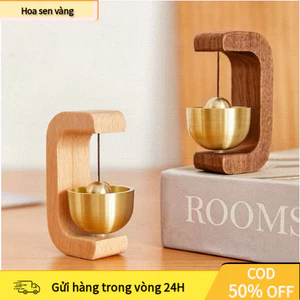 【24H】 Chuông Gió Gỗ Treo Cửa Vintage – Chuông Đồng Nhỏ Xinh, Âm Vang Nhẹ, Trang Trí Nhà Ở, Studio, Homestay