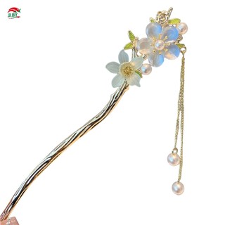 Nữ Barrettes Tóc Hoa Retro với Tua Dài Lịch Sự - Quà Tặng Tiệc Cưới và Lễ Hội