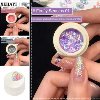ANNIES Gel móng dạ quang Firefly Sequin Series, kim sa lấp lánh, đa sắc, trị liệu móng nghệ thuật cho tiệm