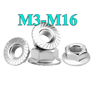 ((LXY) đai ốc, ecu liền long inox 316 (ê cu)/Đai ốc liền phẳng /Đai ốc mặt bích M3 / M4 / M5 / M6 / M8 / M10 / M12 / M14 / M16 (RM-VN-1)