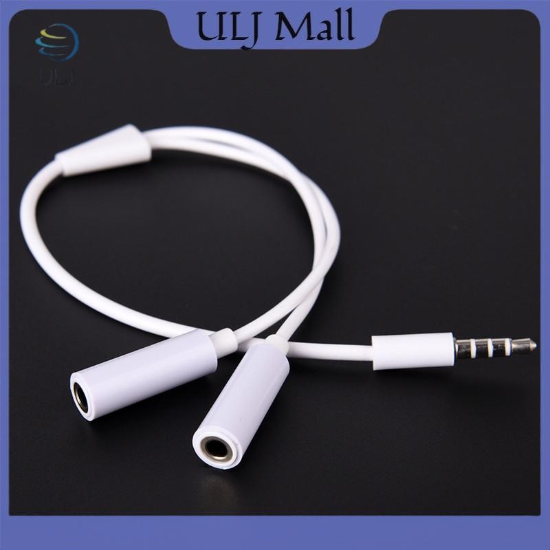ULJ 3.5mm AUX Audio Mic Splitter Cáp Tai nghe Bộ chuyển đổi tai nghe Nam sang Nữ.