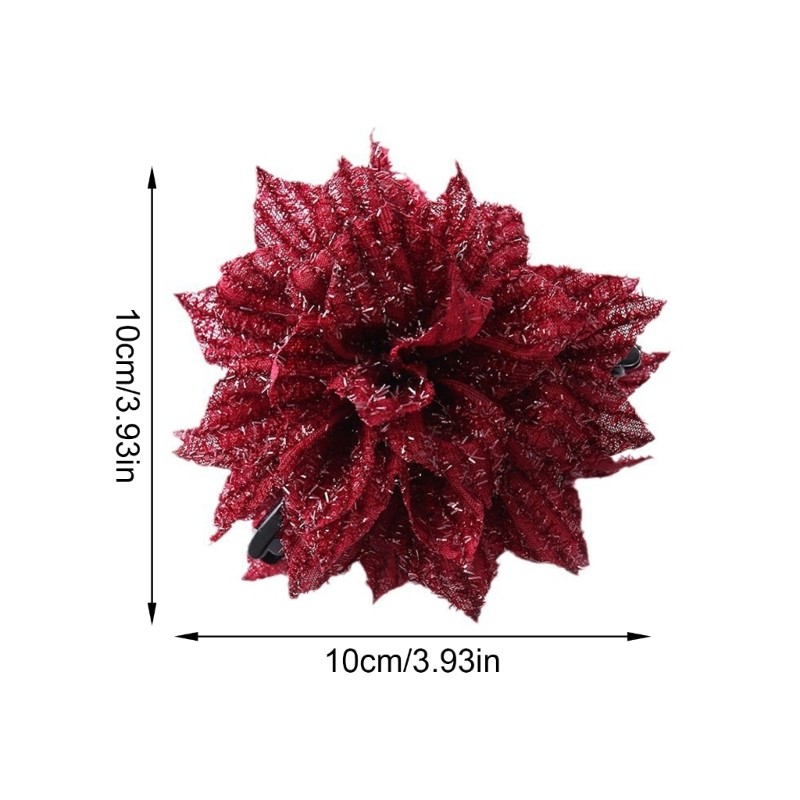 VIC Fashionable Black Mesh Flower Hair Clips For Women Shark Horse Tail Hair Clips Air Conditioning Flower Hair Patch EFYS Hair Accessories Hat