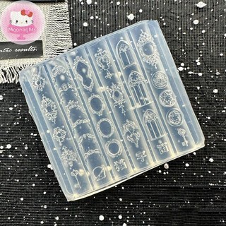 Moonlights Khung Ảnh Hình Dạng Khuôn Silicon Móng Tay Dập Móng Tay DIY Nail Salon Thiết Kế Lập Thể Làm Móng Tay Nghệ Thuật Dụng Cụ EN