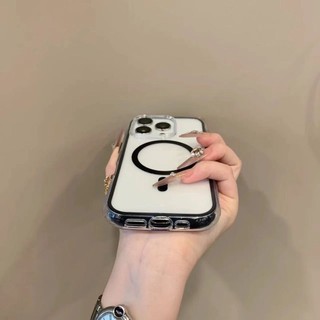 Ốp điện thoại di động từ tính 2 trong 1 thạch màu trong suốt sang trọng cho iPhone16 15 14 13 12 11 Pro Max bảo vệ camera chống sốc chống rơi mặt sau mềm