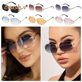 Kính Râm Không Vành Phong Cách Hip Hop, Khung PC Đa Giác Cổ Điển, Chống Tia UV400, Unisex