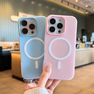 Ốp điện thoại 2 trong 1 màu kẹo từ tính chất lượng cao Thích hợp cho IPhone 16E 11 12 13 14 15 16Pro Max Plus