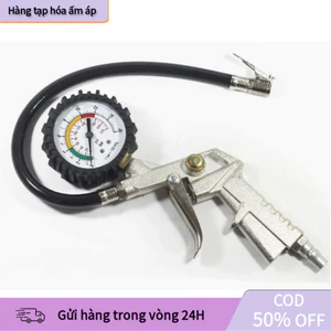 【COD】Đồng Hồ Bơm Hơi Áp Suất Lốp Kèm Đầu Vòi Bơm Hơi Xe Máy Xe Ô Tô, Sử Dụng Cho Mọi Loại Xe