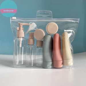 Sund 7 / 11 Chiếc Chai Du Lịch Bộ Có Túi Bảo Quản Du Lịch Kích Thước Rỗng Kem Lỏng Lotion Hộp Đựng Xịt Mỹ Chai Bóp Ống VN