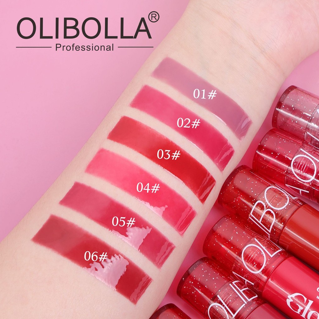 Streamer Gương Lip Glaze Đầu Bàn Chải Lớn Nước Bóng Môi Dưỡng Ẩm Son Bóng Giả Mặt Son Môi