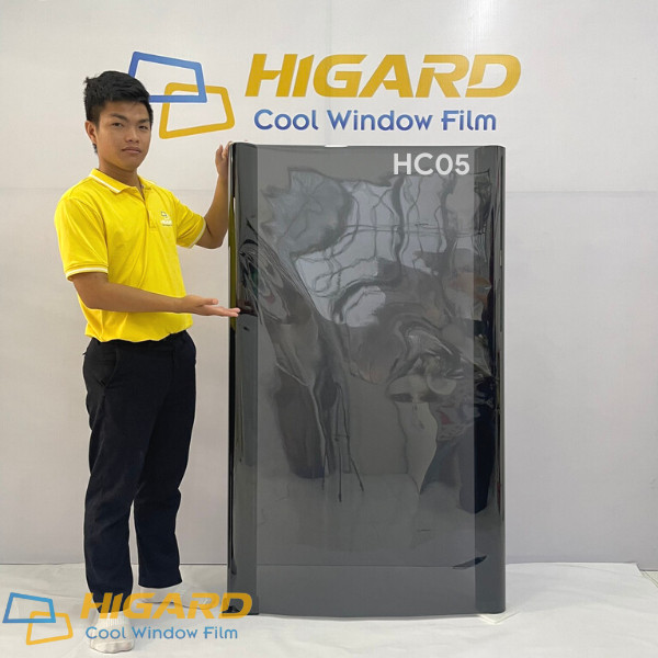 Phim cách nhiệt Xám Khói Đậm chống nắng, cách nhiệt, dán kính chống UV, IR Cao Cấp HC05 khổ 1.52m