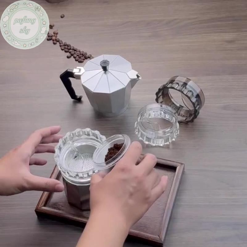 PUSKY 1 Cái Nhà Barista Phụ Kiện Cà Phê Tam Giác Cho Moka Nồi Xoay Định Lượng Vòng Cà Phê Nhà Phân Phối Leveler VN