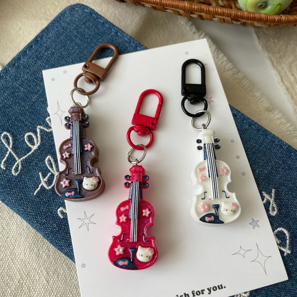 Sản Phẩm Mới Xu Hướng Thời Trang Mèo Violin Móc Khóa Cô Gái Mặt Dây Chuyền Sinh Viên Phụ Kiện Quà Tặng Bạn Gái Phụ Kiện